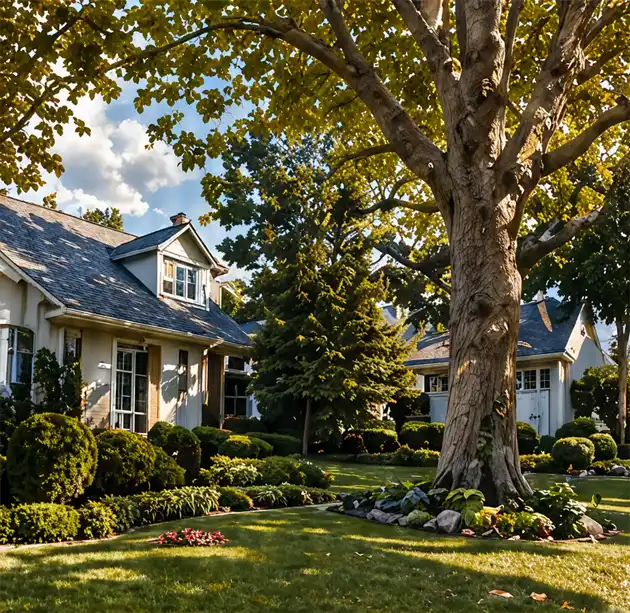 Cut Trim Tree Service main yard