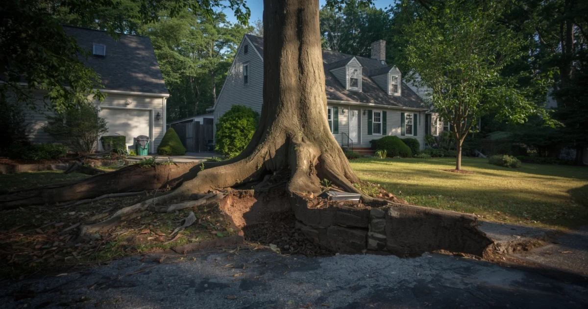Emergency Tree Removal in Rochester NY for Trees Damaging Foundations and Driveways